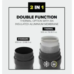 POLISPORT Bidon Cycliste Isothermal T500 500Ml Avec Capuchon Protecteur Noir -Vélo Équipement Magasin bidon cycliste isothermal t500 500ml avec capuchon protecteur noir 2