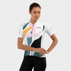Maillot Vélo Manches Courtes Femme Cyclisme M2 Pinerolo Blanc