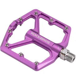 ROCKBROS Pédale Vélo En Alliage D'aluminium Pour Vélo Bicyclette Cyclisme VTT Violet