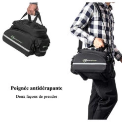 ROCKBROS Sacoche Vélo Porte-Bagage Arrière Sac De Rangement Étanche Housse De Pluie Noir -Vélo Équipement Magasin sacoche velo porte bagage arriere sac de rangement etanche housse de pluie noir 5
