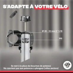 Shapeheart Support Porte Téléphone Pour Fourche De Vélo (Téléphone XL) -Vélo Équipement Magasin support porte telephone pour fourche de velo telephone xl 3