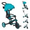 GLOBBER Tricycle EXPLORER 4-en-1 Évolutif & Pliable Bleu Canard -Vélo Équipement Magasin tricycle explorer 4 en 1 evolutif and pliable bleu canard
