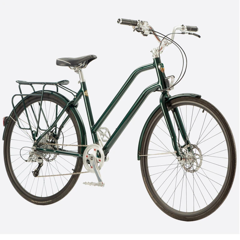 VÉLO DE VILLE VERT FONCÉ - 10 VITESSES CONFORT LÉGER 12 Kg 4 VÉLO DE VILLE VERT FONCÉ - 10 VITESSES CONFORT LÉGER 12 Kg – Image 2