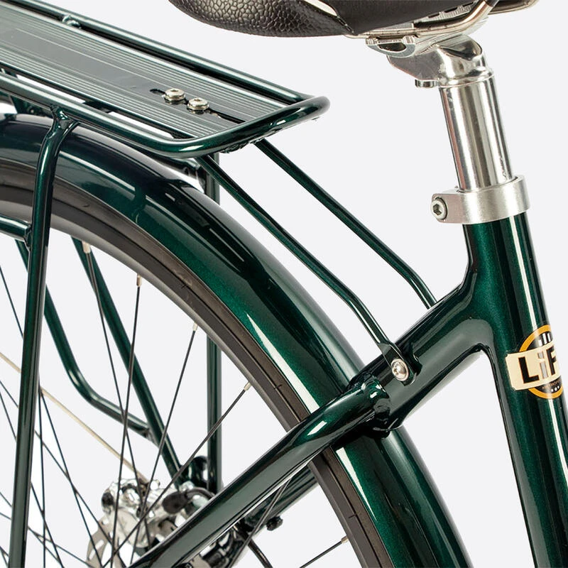 VÉLO DE VILLE VERT FONCÉ - 10 VITESSES CONFORT LÉGER 12 Kg 5 VÉLO DE VILLE VERT FONCÉ - 10 VITESSES CONFORT LÉGER 12 Kg – Image 3