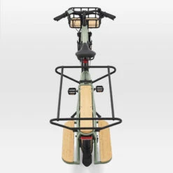 BTWIN VELOCARGO ELECTRIQUE LONGTAIL CHARGEMENT ARRIERE R500E Vert Clair -Vélo Équipement Magasin velocargo electrique longtail chargement arriere r500e vert clair 2
